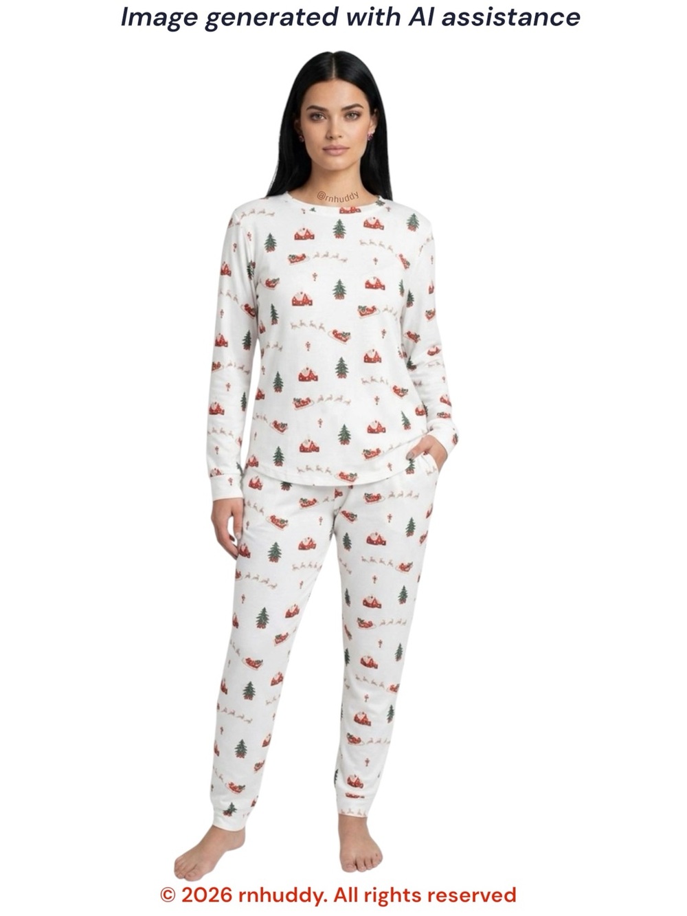 Kyte Baby XL bamboo blend Santa sleight PJ jogger set